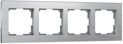 Рамка универсальная Werkel Aluminium 4-м. металл алюминий фото Рамка универсальная Werkel Aluminium 4-м. металл алюминий картинка